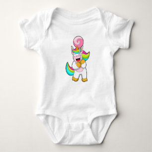 Body Para Bebé Unicornio con Lollipop