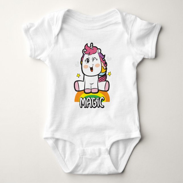 Body Para Bebé Unicornio con magia (Anverso)