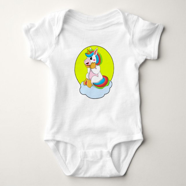 Body Para Bebé Unicornio con nube y sol (Anverso)