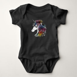 Body Para Bebé unicornio de acuarela