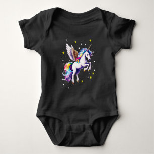 Body Para Bebé Unicornio de Arcoíris Mágico 