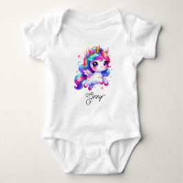 Body Para Bebé Unicornio de arcoíris volador