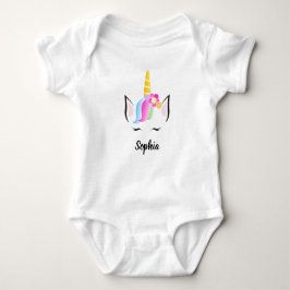 Body Para Bebé Unicornio de Ilustracion personalizado personaliza