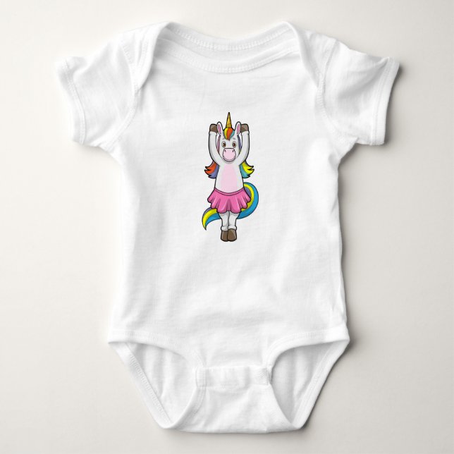 Body Para Bebé Unicornio en Ballet Dance con Skirt (Anverso)