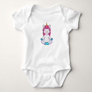 Body Para Bebé Unicornio en Meditate en Sentado