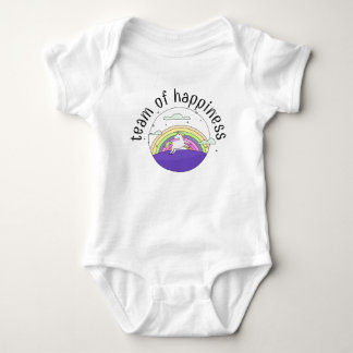 Body Para Bebé Unicornio Feliz con Morado Arcoíris