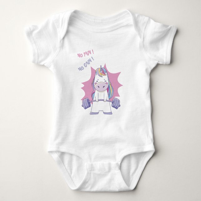 Body Para Bebé Unicornio lindo  (Anverso)