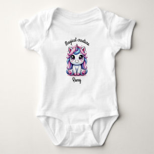 Body Para Bebé unicornio mágico de personalizable