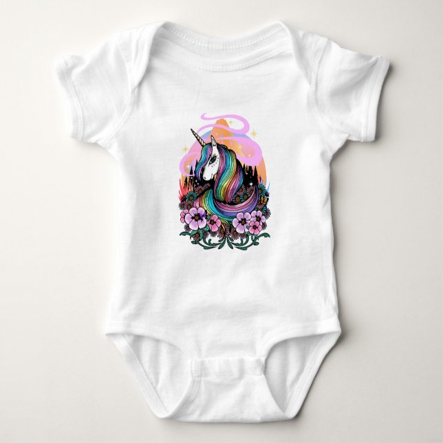 Body Para Bebé Unicornio Majestuoso (Anverso)