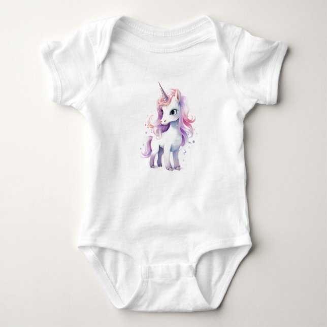 Body Para Bebé Unicornio poderoso y majestuoso (Anverso)
