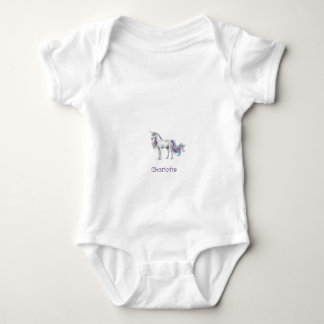 Body Para Bebé unicornio púrpura marón feliz cumpleaños niños nom