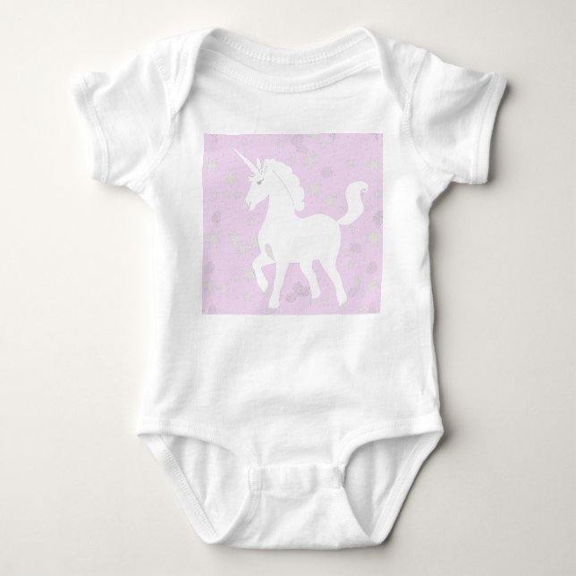 Body Para Bebé Unicornio y estrellas (Anverso)