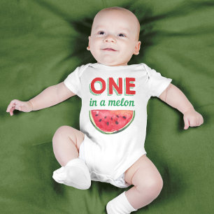 Body Para Bebé Uno en Sandía Melón Cumpleaños de Verano Regalo Be