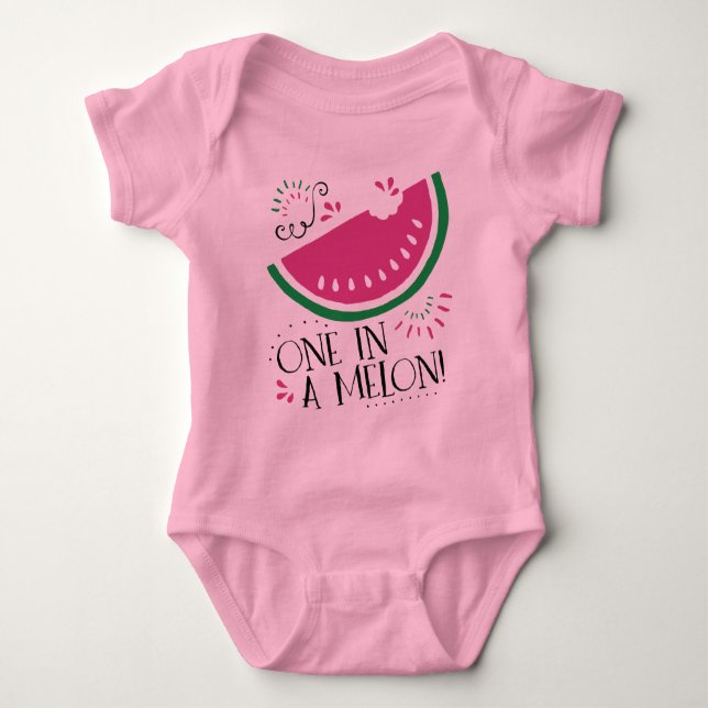 Body Para Bebé Uno en un melón - mono de la sandía (Anverso)