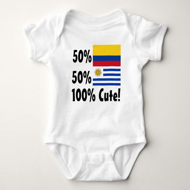 Body Para Bebé Uruguayan colombiano del 50% el 50% el 100% lindo (Anverso)