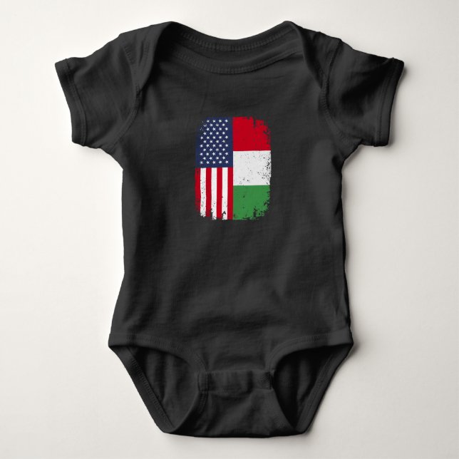 Body Para Bebé USA American Flag Italia (Anverso)