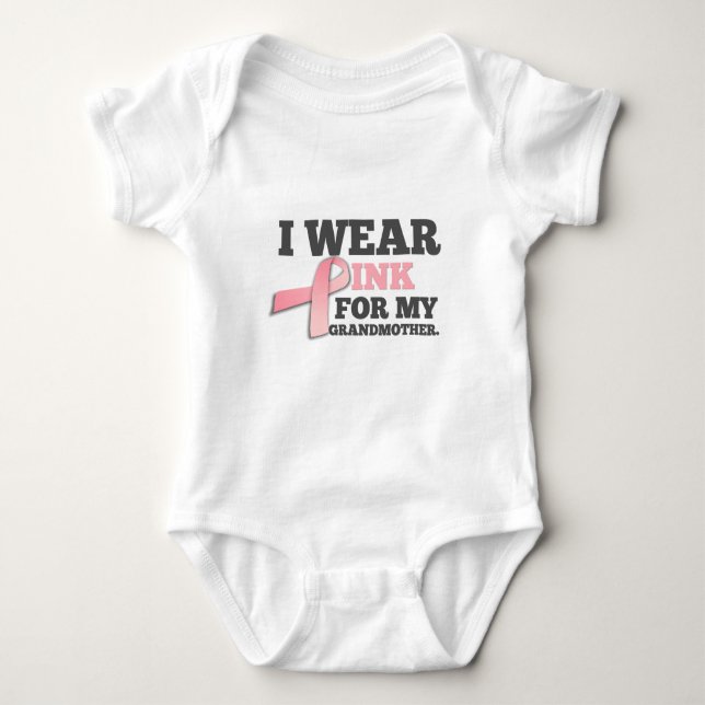 Body Para Bebé Usé ROPA PARA MI ABUELA Cáncer de Mama (Anverso)