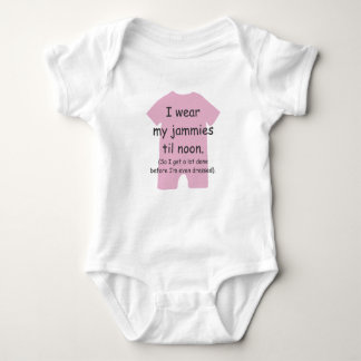 Body Para Bebé Uso mis Jammies hasta Noon PINK CHICAS