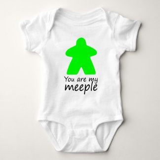 Body Para Bebé Usted es mi meeple - esquema verde del W.