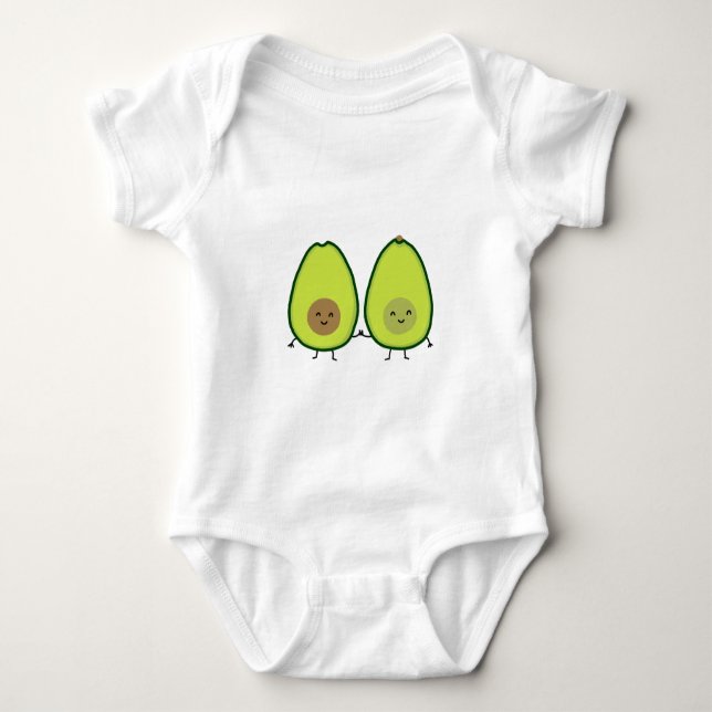 Body Para Bebé Usted es mi MITAD PERFECTA, AGUACATE (Anverso)