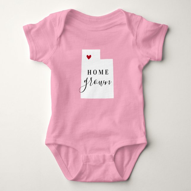Body Para Bebé Utah Home Grown State Tee (Anverso)