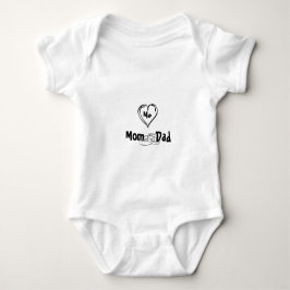 Body Para Bebé ute Mum & Dad Heart – Custom Name Baby Bodysuit