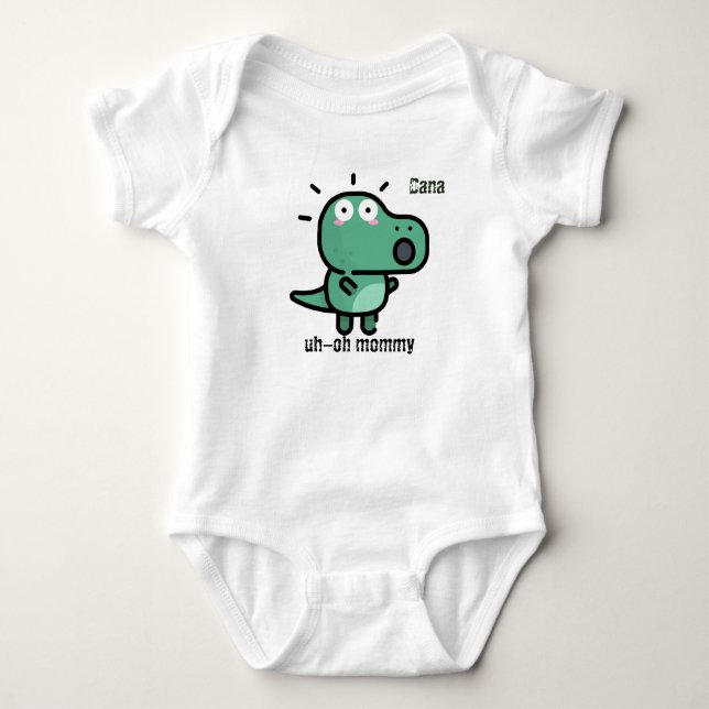 Body Para Bebé "uy-oh mamá" Personalizado  (Anverso)