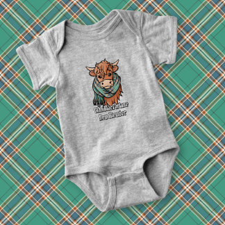 Body Para Bebé Vaca Highland con bufanda de caza de MacFarlane