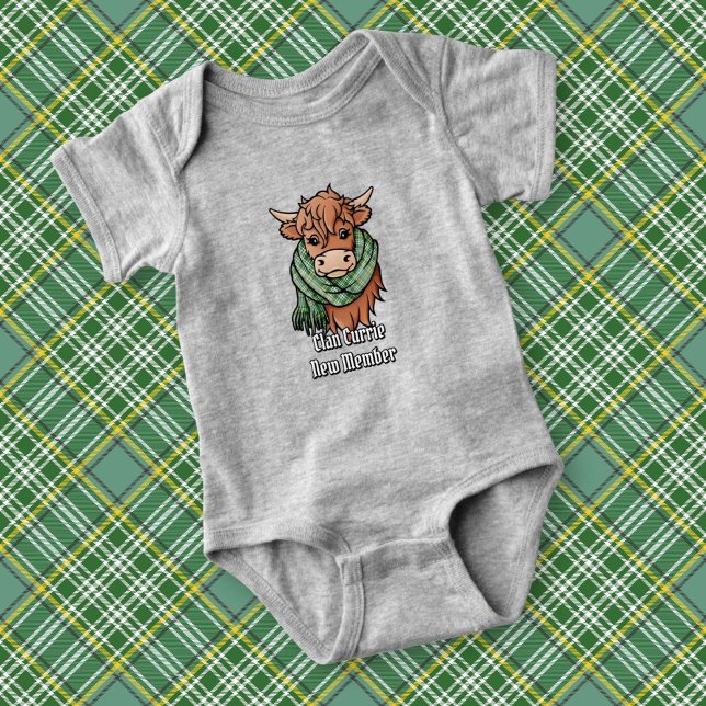 Body Para Bebé Vaca Highland con Currie Tartan Scarf (Subido por el creador)