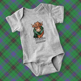 Body Para Bebé Vaca Highland con Davidson Tartan Scarf