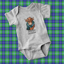 Vaca Highland con Douglas Tartan Scarf