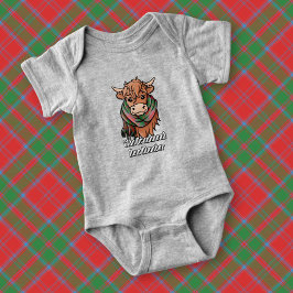 Body Para Bebé Vaca Highland con Drummond Tartan Scarf