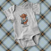 Vaca Highland con estafa de Bell Tartan