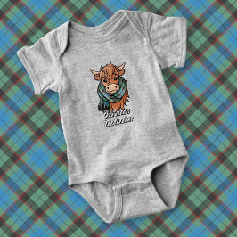 Body Para Bebé Vaca Highland con Guthrie Tartan Scarf