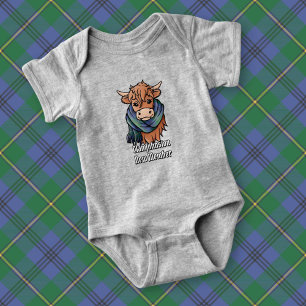 Body Para Bebé Vaca Highland con Johnston Tartan