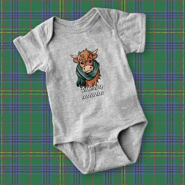 Body Para Bebé Vaca Highland con Kennedy Tartan Scarf