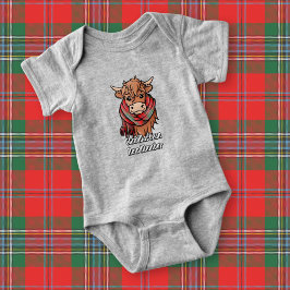 Body Para Bebé Vaca Highland con MacLean Tartan Scarf