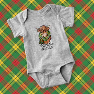 Body Para Bebé Vaca Highland con MacMillan Tartan Scarf