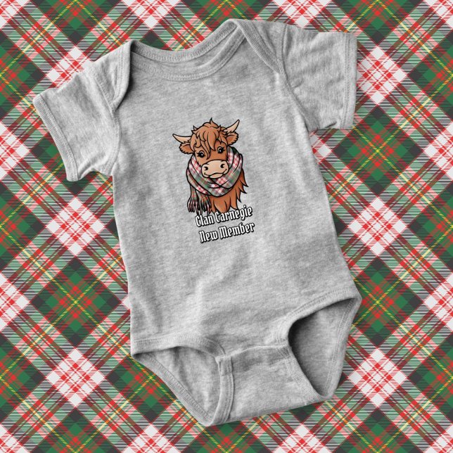 Body Para Bebé Vaca Highland con vestido Carnegie Tartan Scarf (Subido por el creador)