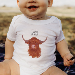 Body Para Bebé Vaca Moo Highland,