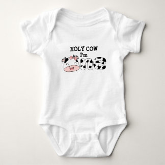Body Para Bebé Vaca santa Soy una Vaca Rosa 1er cumpleaños lindo 