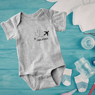 Body Para Bebé Vacaciones Familiares Avión y Ubicación de Viaje P