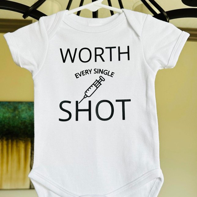 Body Para Bebé Vale cada disparo (IVF baby bodysuit)