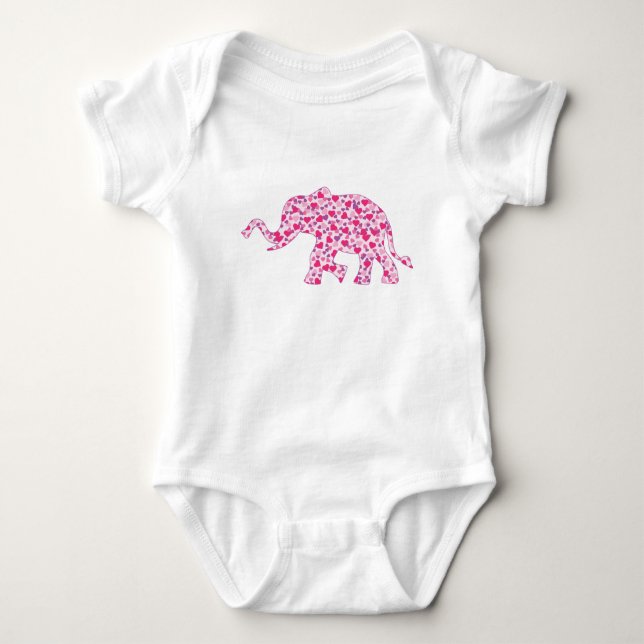 Body Para Bebé Valentine Elephant (Anverso)