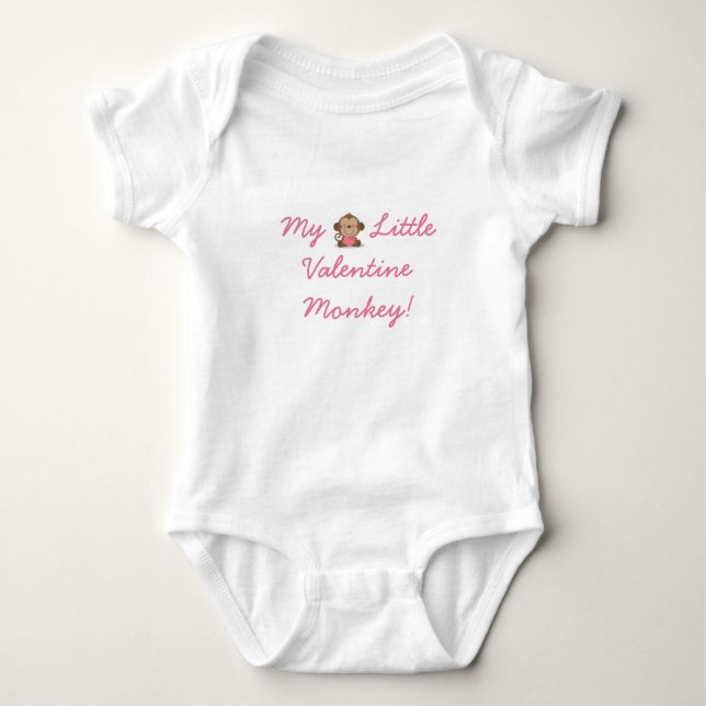 Body Para Bebé Valentine Little Monkey Baby 3-snap Crawler TREND (Anverso)