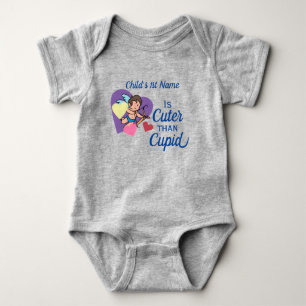 Body Para Bebé Valentines Cupid Nombre Cute Corazón de Amor Dulce