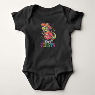 Body Para Bebé Vamos a Fiesta Cinco De Mayo T Rex Dinosaurio