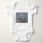 Body Para Bebé Van Gogh Almond Blossom<br><div class="desc">Serie de pintura natural Vincent Van Gogh - Florencia de almendras en tonos azules</div>