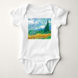 Body Para Bebé Van Gogh Wheatfield con cipreses