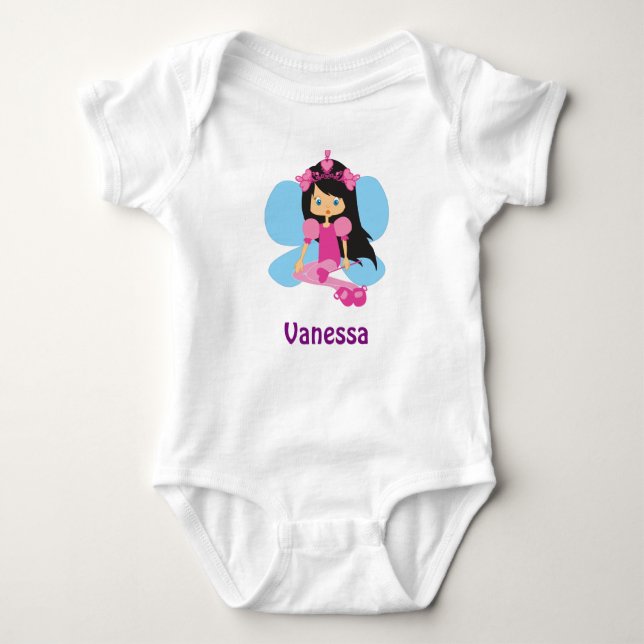 Body Para Bebé VANESSA nombre de niña regalo personalizado (Anverso)